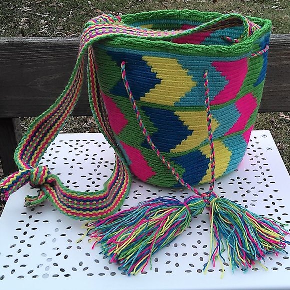 Wayuu Tribe Handbags - Wayuu Mochilla Columbia Boho Woven Shoulder Bag